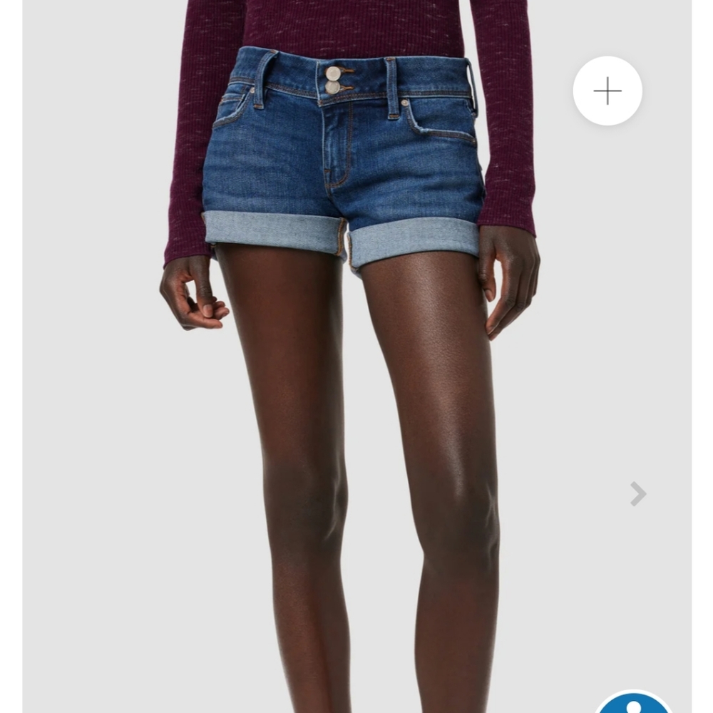 COPY - Hudson Croxley Mid Thigh Blue Jean Shorts